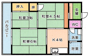 上村荘Ｂ棟  7号室 間取り