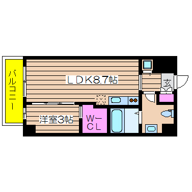 サニーハウス南堀江 間取り