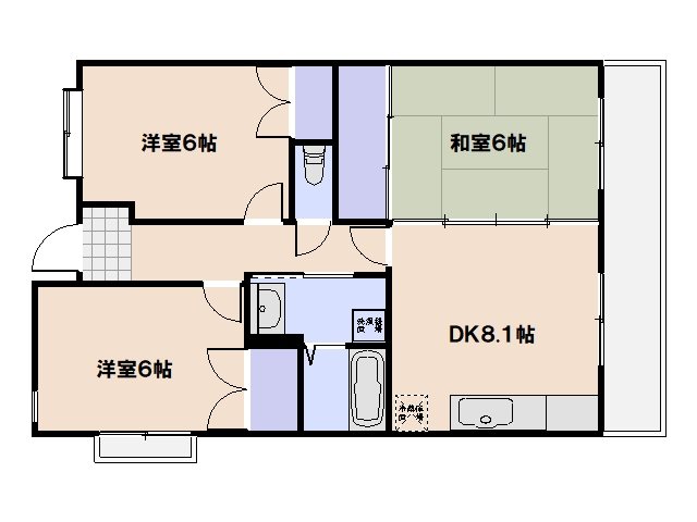 オーヂ八幡東 間取り