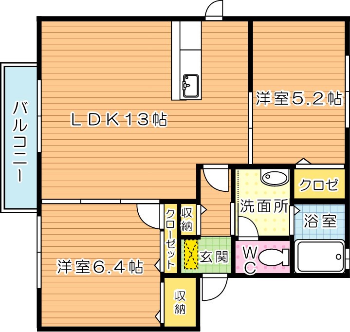 サンアネックス藤原 202号室 間取り