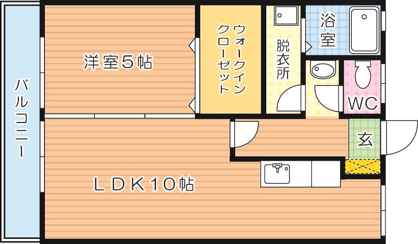 コーポ上津役 202号室 間取り