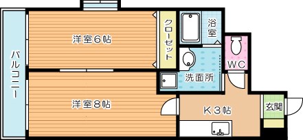 プリンセス香春口　 301号室 間取り