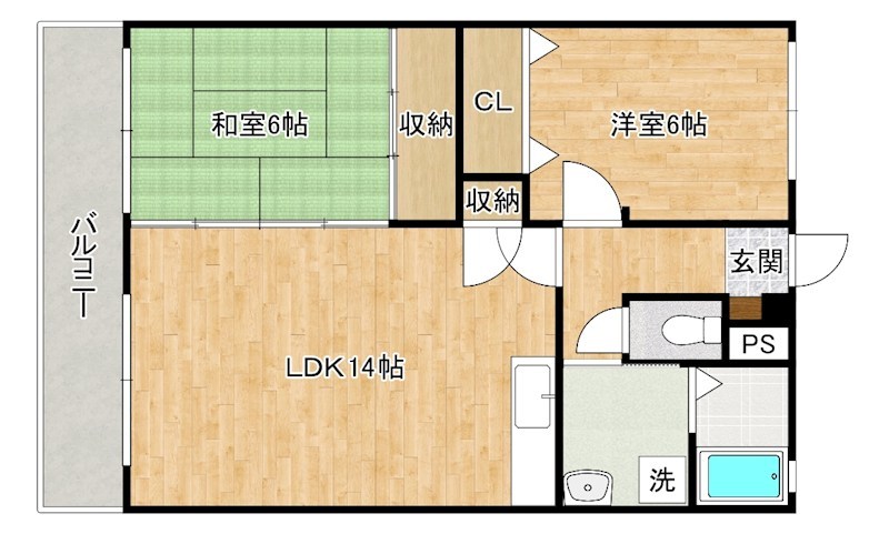 エルスール湯川弐番館 203号室 間取り