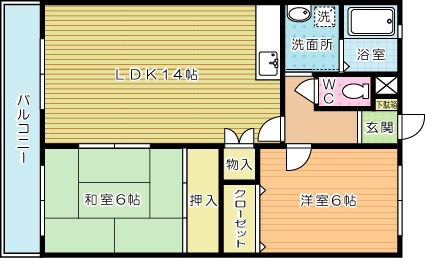 エルスール湯川弐番館 203号室 間取り