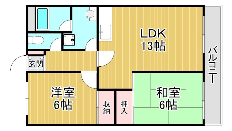真田マンション 403号室 間取り