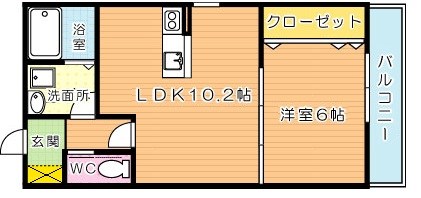 クレッシェンド町上津役 間取り図