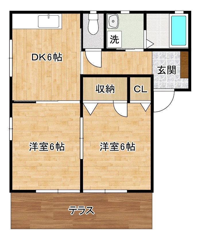センテナリオ葛原Ａ棟 101号室 間取り