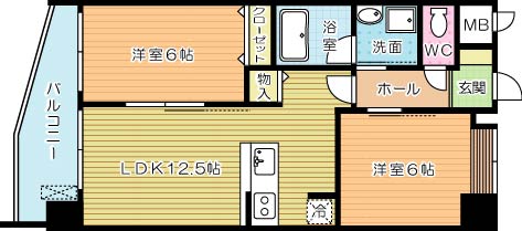 フェリーチェ中井けやき通り  205号室 間取り