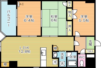 ウィルステージ霧ヶ丘 404号室 間取り
