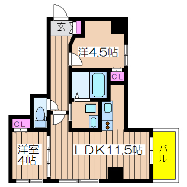 大阪府大阪市西区南堀江３丁目 間取り