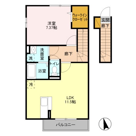 キューブ赤塚Ⅰ 間取り