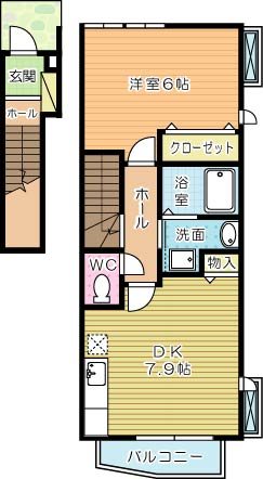 ベルニーニ 201号室 間取り