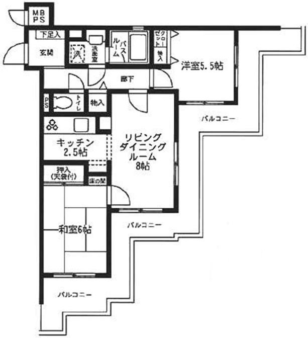 クリオ上永谷参番館 0503号室 間取り