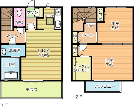 ヴィアソーレＭ 102号室 間取り