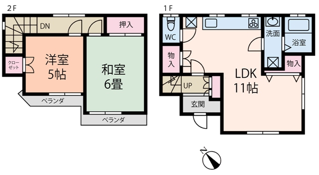 野沢一丁目貸家 間取り