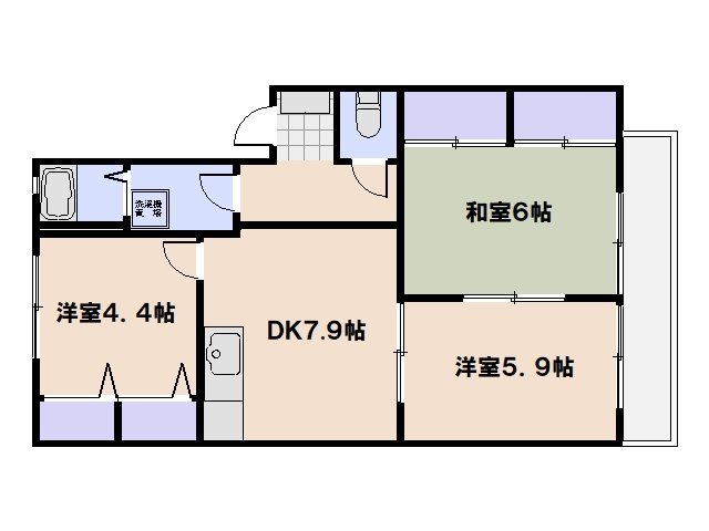 クレール五日市駅前　Ｂ棟 間取り