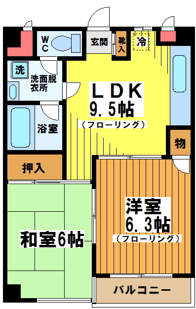 ドエル仙川 301号室 間取り