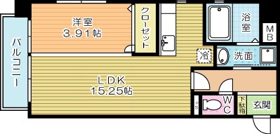 大八ビル　 703号室 間取り