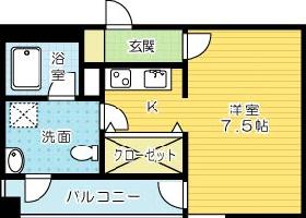 ボヌール三萩野 401号室 間取り