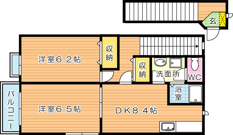 ソレアード本城　Ａ棟　 間取り