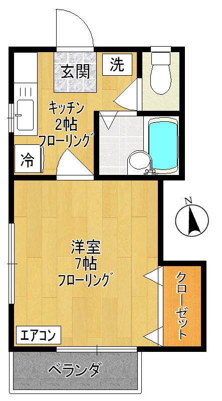 リベロハウス 202号室 間取り