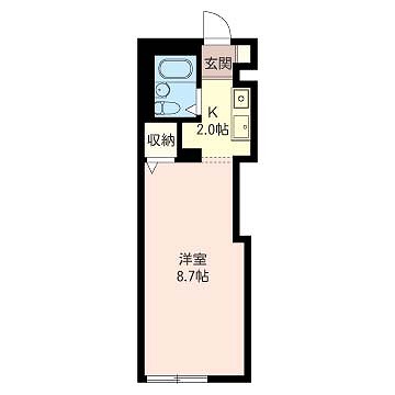 アルファンスコート X01~X02（1F）号室 間取り