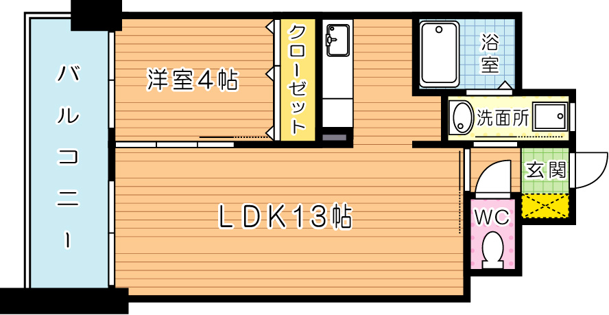 戸畑駅前銀座ビル 206号室 間取り