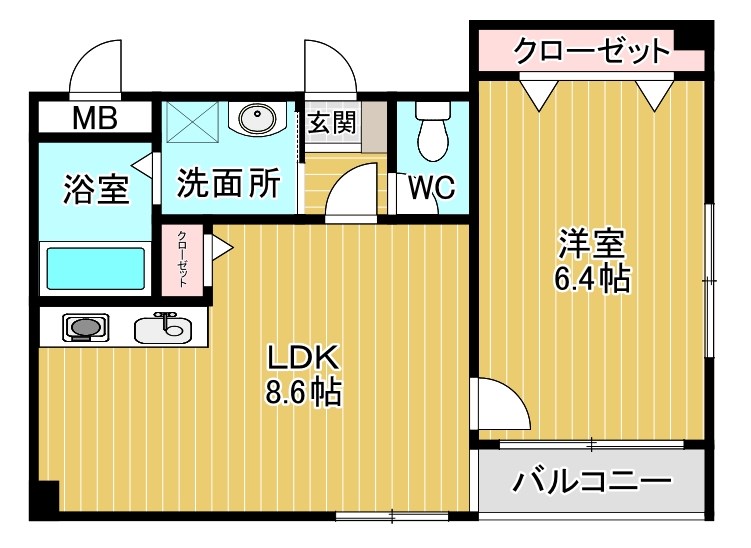 アンビエンス小倉駅前 701号室 間取り