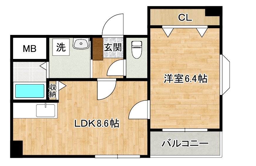 アンビエンス小倉駅前 701号室 間取り