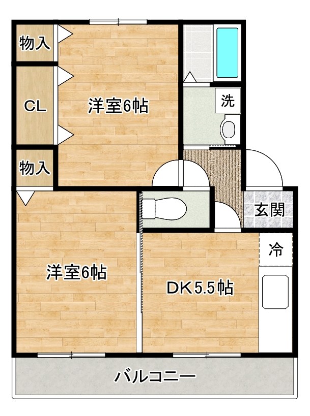 レクエルド 202号室 間取り