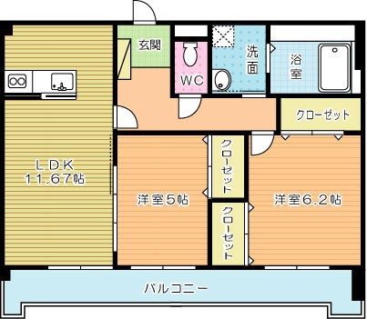 ルボンディールキティ 302号室 間取り