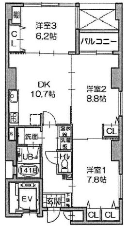 大阪府大阪市西区北堀江１丁目13-8 間取り