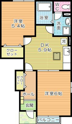 プレイス赤坂Ⅱ　 103号室 間取り