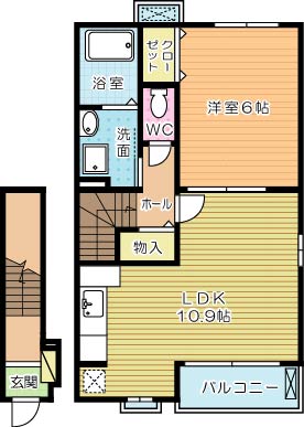 エレガントサキタＢ棟 203号室 間取り