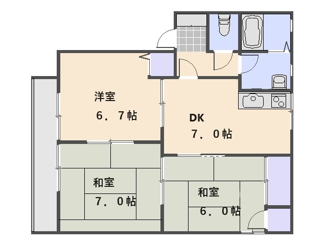 ドヌールM・T 202号室 間取り