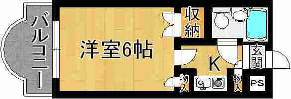 オークマンションおおみや 205号室 間取り