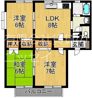 サニーコート　Ｂ棟 間取り図