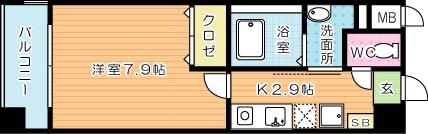 ガーディアンズパレス小倉  408号室 間取り