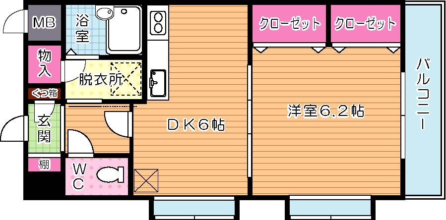 ライオンズマンション小倉駅南第２ 間取り図