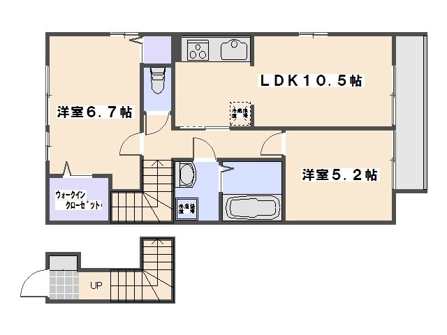 セジュールＫ 201号室 間取り