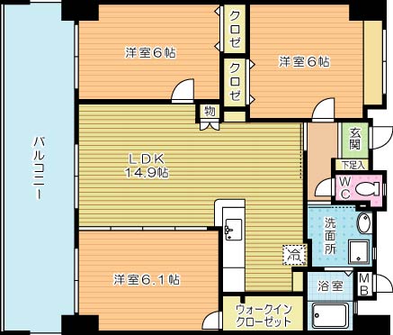 Ｆｅｌｔ１２７(フェルト127) 412号室 間取り