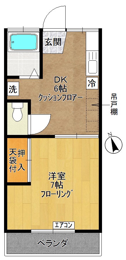 こじま荘 203号室 間取り