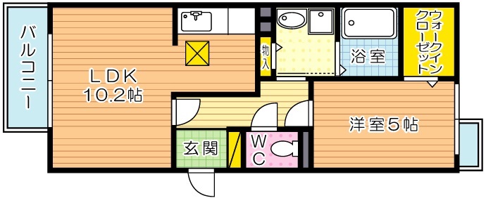 エトワール中井 203号室 間取り