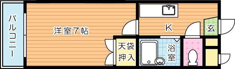 シャトレ穴生Ⅲ　 406号室 間取り