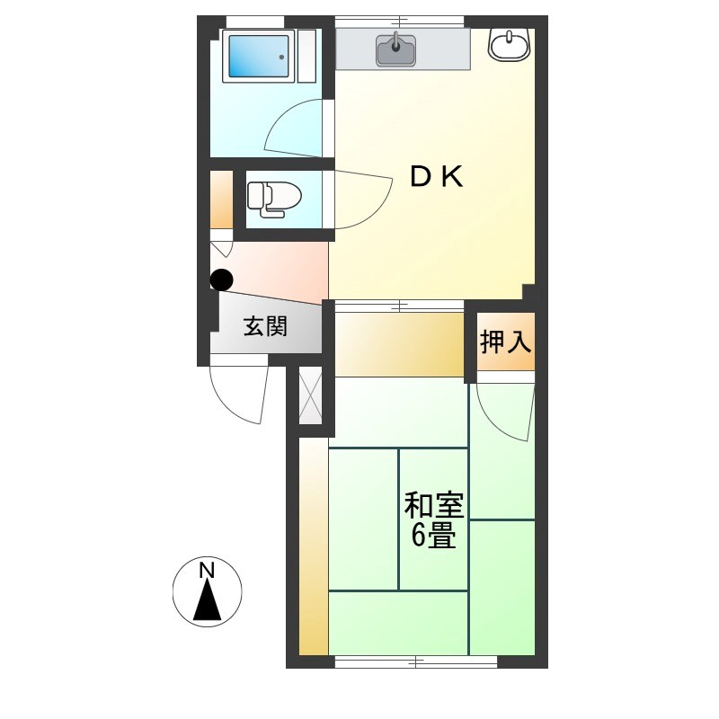 チロルビル 4E号室 間取り