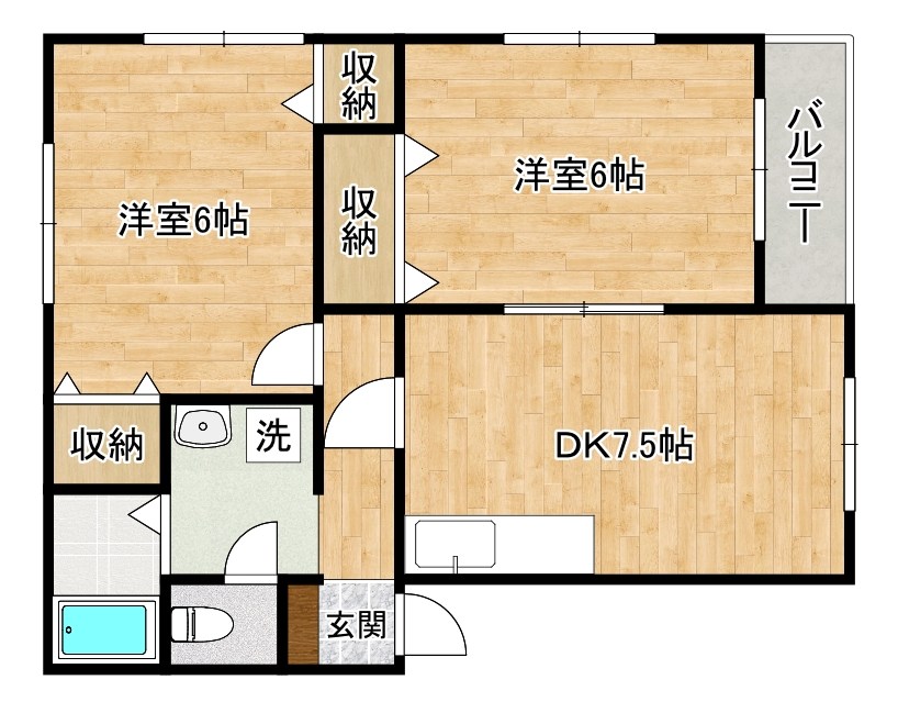 ウエストヒルズ２１ 102号室 間取り