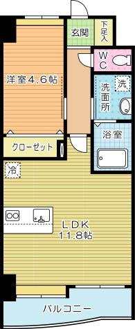 レジナスイート田町 602号室 間取り