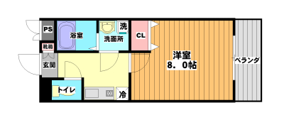 ベルクレール緑地公園 405号室 間取り