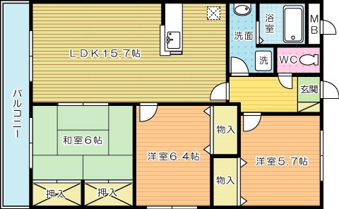 グラフキッズ企救丘 201号室 間取り