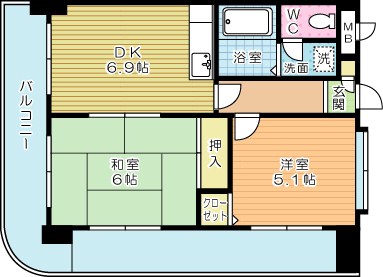 ライオンズマンション小倉駅南第２(分譲) 207号室 間取り